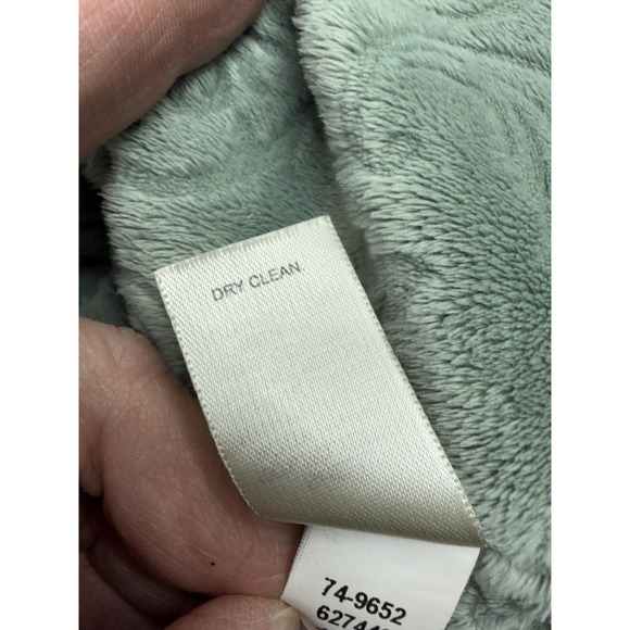 J Jill Womens Large Green Embroidered Puffer Jacket Snap Front Collar - Picture 16 of 16